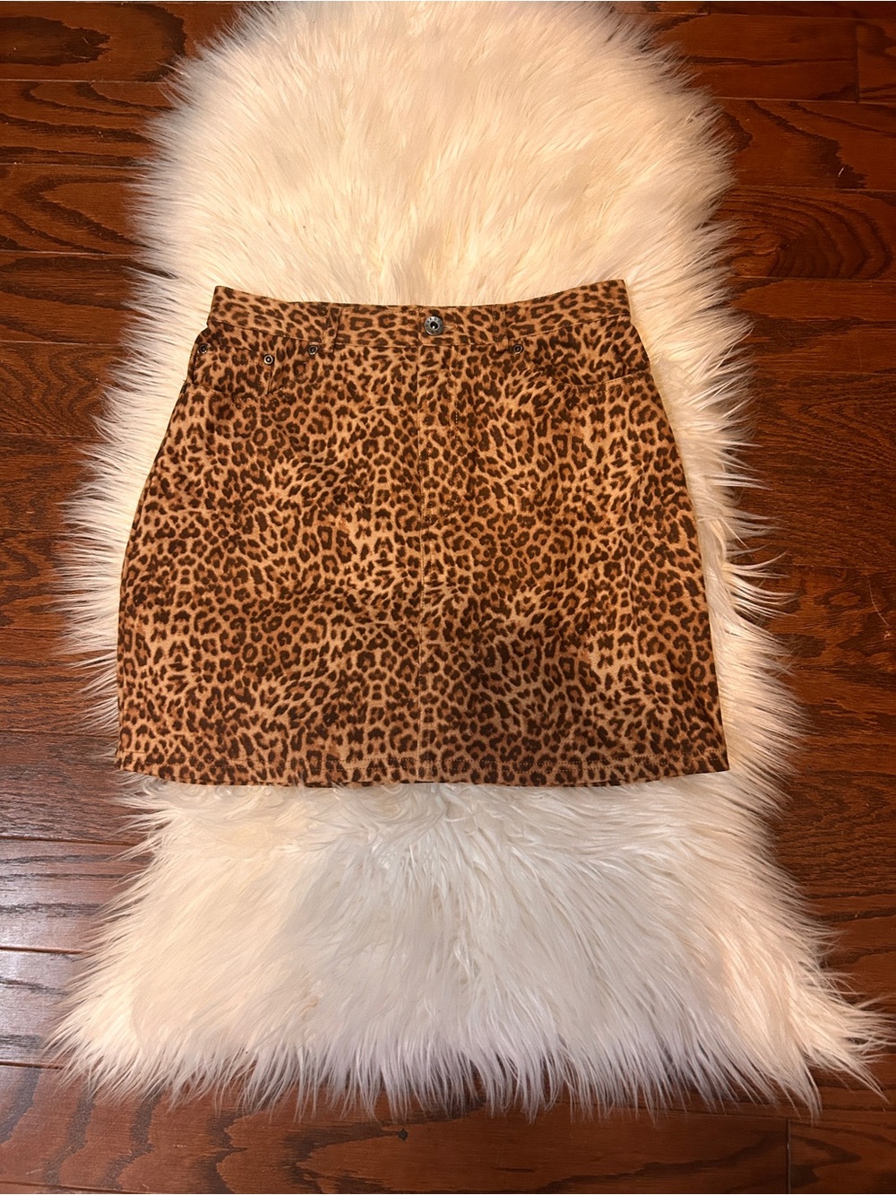 BB Dakota Leopard Print Mini Skirt - Brown/Tan